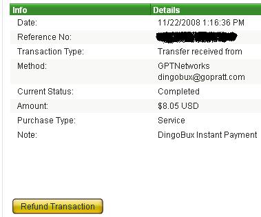 Dingobux - my first payment from dingobux