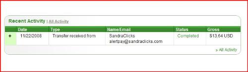 sANDRA CLICKS PAYMENT - second from the guys