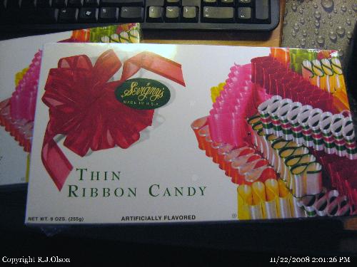 yummy! - My 2 boxes of Ribbon Candy for me and me alone this year.