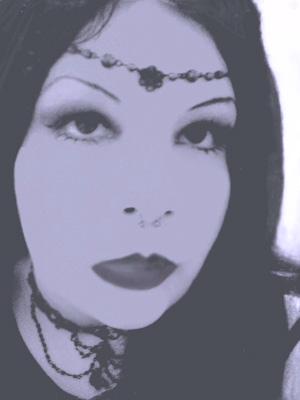 Me again - Me on Halloween as Queen Mab(2008)I tinted this one blue .. Looks better then the original because the original came out yellow!..