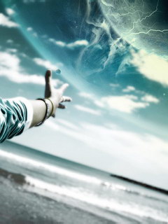 reaching out - trying to reach out for the skies