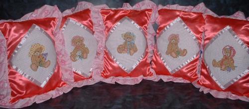 pillows  - bears cross stitch