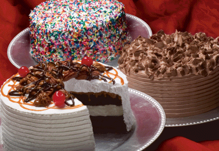 Cakes - shop bought cakes, with cream
