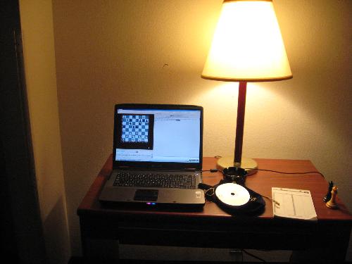 Camp Gresham - My setup at hotel preparing for the Gresham Open. Score 2 tuff group get em next year*SMILE*