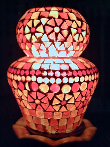 Glow in the Dark - Its a lamp shade. Famous pottery work from Jaipur.