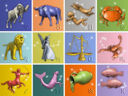 Zodiacs - 12 zodiac signs.