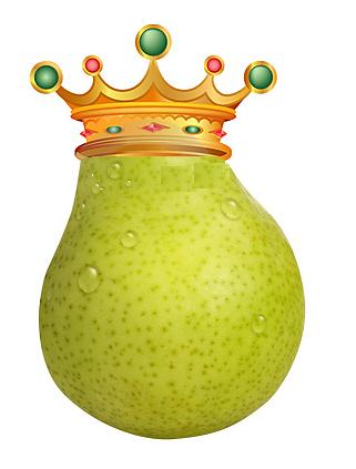Crowned Pear 2 - The less formal crown is worn by the regal pear when the occasion calls for it.