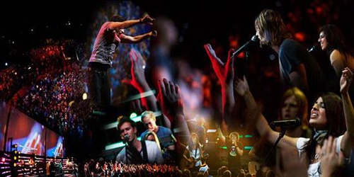 Hillsong United Collage - A creative collage of the Christian band Hillsong United.