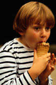 Ice Cream - Picture of a boy eating an ice cream cone!