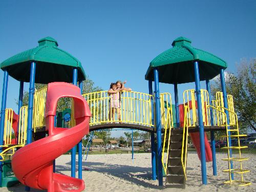 Toy at park - Here is one of the big toys at the park for the kids to play on. They also have swings and other stuff to do as well.