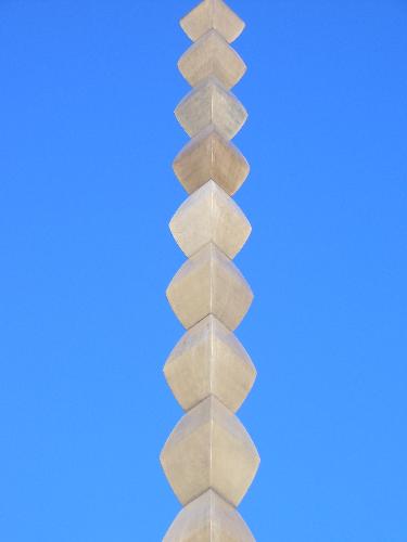 The Endless Column - Sculpture - This masterpiece was realized by the famous Romanian sculptor, Constantin Brancusi. Together with 'The Table of the Silence' and 'The Gate of the Kiss', the 'Endless Column' it forms what is known as Brancusi's Sculptural Ensemble, located in Targu Jiu, Romania.