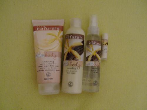 Avon Vanilla Fantasy Dream - I have there 1 Body spray, 1 Shower Gel, 1 Massage cream and 1 Lip Care all vanilla flavored thus making for a unique fantasy vanilla dream.