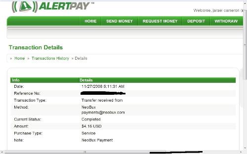 3rd payment from neobux - my 3rd instant payment from neobux