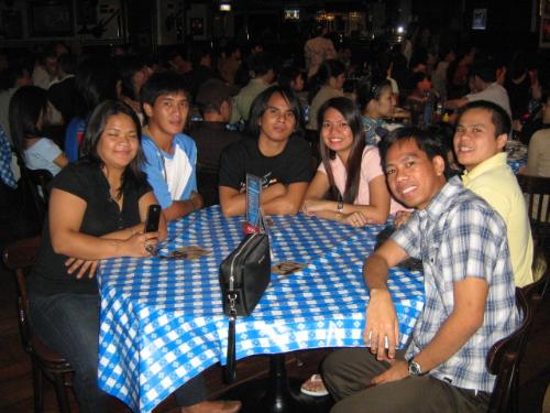 me and my friends - taken in Hardrock Cafe, Makati, Philippines