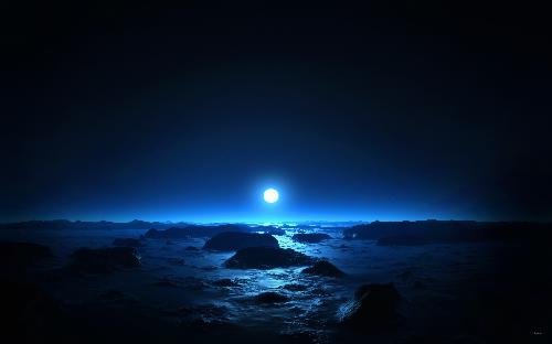 Blue sun - Blue sunset