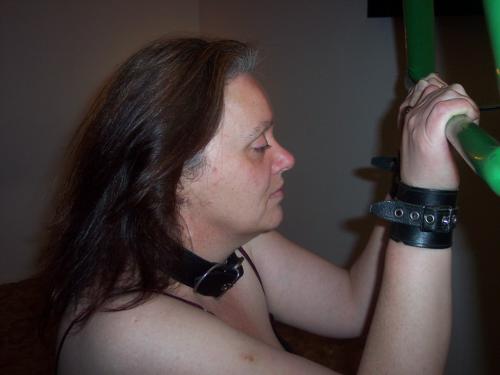 Kneeling submissive with collar - Kneeling collared submissive