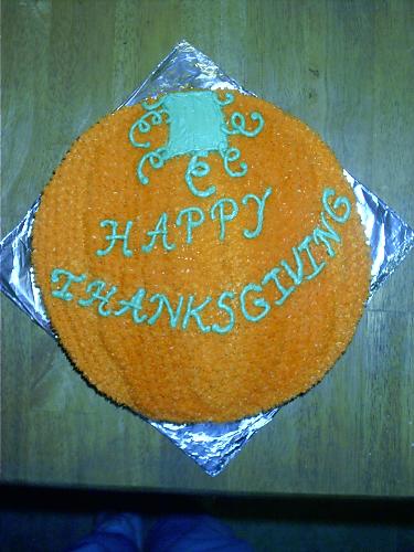 here is a photograph of a cake that i made for Tha - here is a photograph of a cake that i made for Thanksgiving.