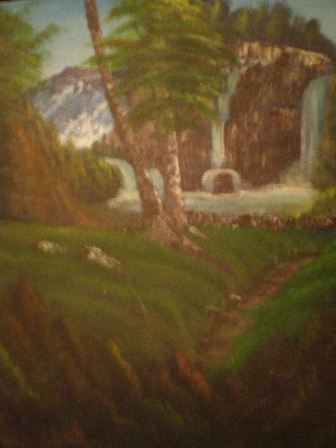 Woodland Scene - Painted in 1999. oil on canvas. By Pauline Esposito