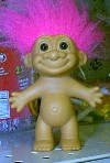 This is what comes to mind when I hear 'Troll' - This is a picture of a Troll doll.