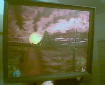 VRW painting 1990 - My Father Inlaw did not like this when he painted it. I loved it! So he gave it to me. RIP-VRW!