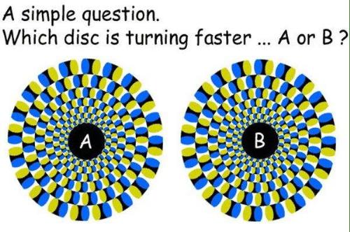 Eye twister - The truth is nothing rotating here. both discs are stable!