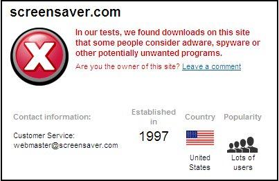 McAfee SiteAdvisor Analysis - fail result - This is the screen shot that McAfee SiteAdvisor analyzed on a site, which states that the site is not safe to access.