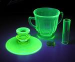 green glass - glass with a green tone