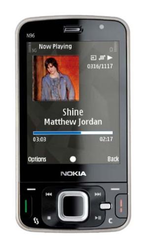 Cell phone. - Nokia N96.