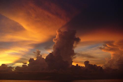 LIFE beyond the clouds - there is light beyong the dark clouds. it seems of our life.
