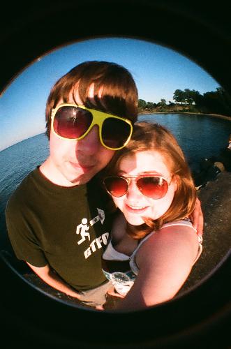 The beach - Me and Justina at the beach