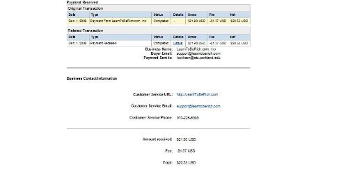 work from home - the payment I just recieved from work from home