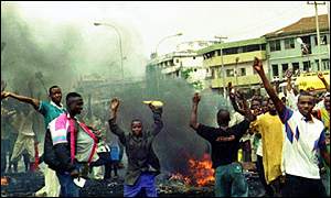 Nigeria Riot - A snapshot of a riot that occurred in Nigeria.