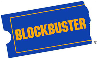 Blockbuster - A photo showing the logo of Blockbuster.