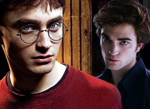 harry vs twilight - harry on left edward on right
