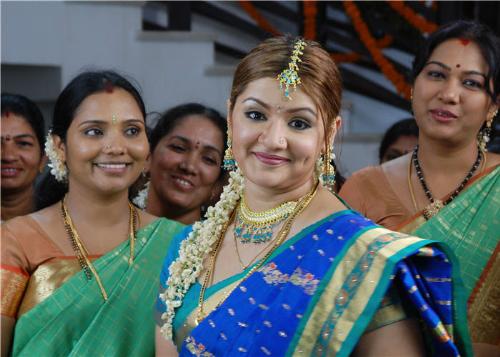 hot girl... with her friends at a marriage.. - giving a stylish pose..