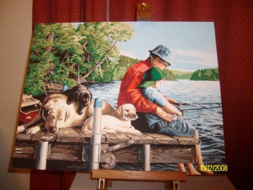 My first large painting - Here is my first large painting! I have done many small ones but this is my first big one! Give me your opinion