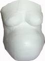 pregnant belly cast - This is a picture of a pregnant belly cast. a great way to make a 3 d keep sake of the blessed event. they can be painted or left white with a coat of gesso to preserve it. they are easy to make and lots of fun.