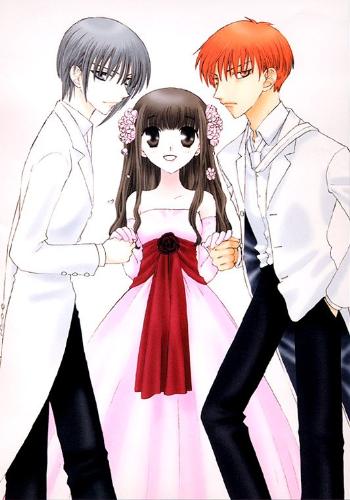 Yuki Kyo and Tohru  - Formally dressed characters from fruits basket