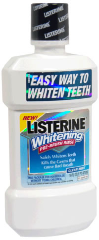 Listerine Whitening tastes better than H2O2, so yo - It's quick, it's convenient, and it tastes great!...thanks to Saccharine and Sucralose. YIKES!!!
