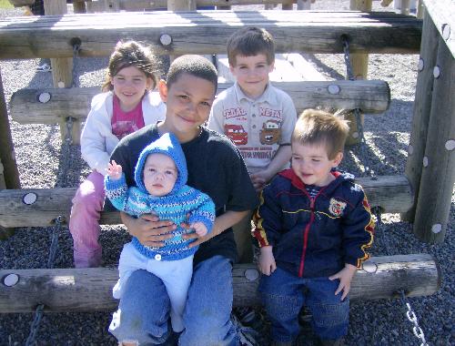 My kids - I don't seem to have any pics of just the twins, but here's a pic of all the kids. My kids - I don't seem to have any pics of just the twins, but here's a pic of all the kids.