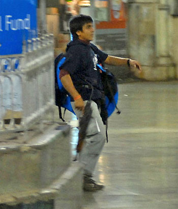 india terrorist - a photo taken of one of the attacker in the recent terror strike in india.