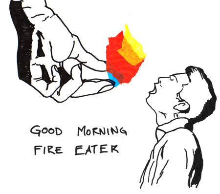 Fire eater - This is a drawing of a fire eater