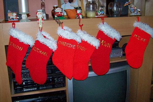 Stockings without the mantle - No mantle, but plenty of stockings!