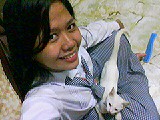 with my cat - little fickles on my lap,.. this was done after school