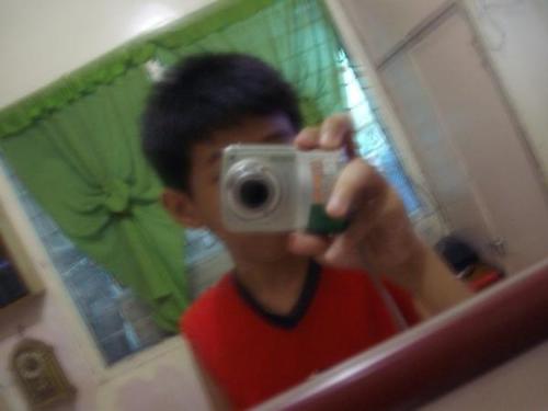 me on the mirror.. haha.. - hahaha