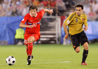 Arshavin - Arshavin during Russia vs. Spain