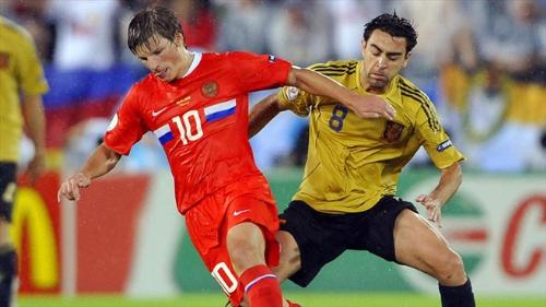 Arshavin - Arshavin during Russia vs. Spain