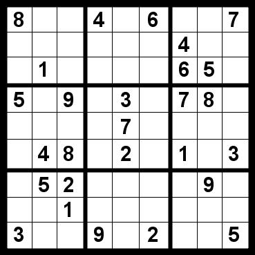 games that i play - a sample of sudoku puzzle