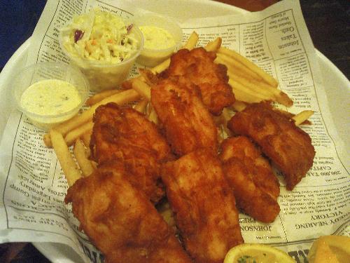 Bubba Gump fish and chips :) - Yummy is the word to describe it.
