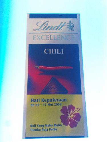 Chili chocolate - Chilli powder is used in it... Not hot hot, but a little warmth after taste..